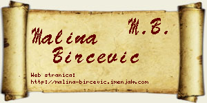 Malina Birčević vizit kartica
